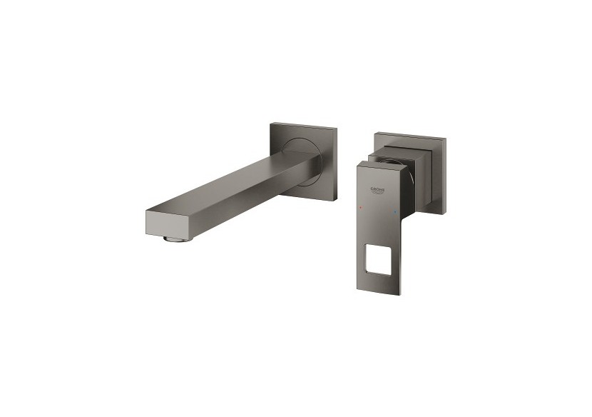 Eurocube mitigeur monocommande 2 trous lavabo taille m Hard Graphite brossé - 23447AL0 - Grohe