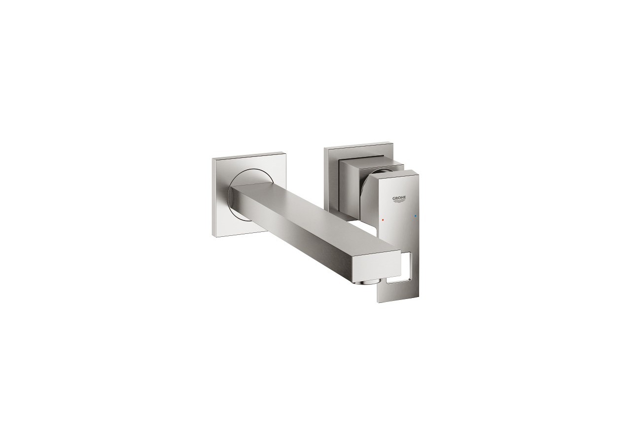 Eurocube mitigeur monocommande 2 trous lavabo taille m Supersteel - 23447DC0 - Grohe