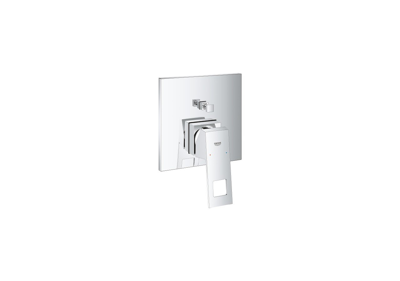 Eurocube mitigeur monocommande 2 sorties avec inverseur Chromé - 24062000 - Grohe
