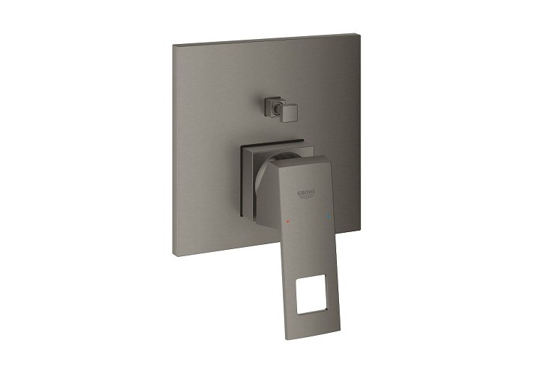 Eurocube mitigeur monocommande 2 sorties avec inverseur Hard Graphite brossé - 24062AL0 - Grohe 2