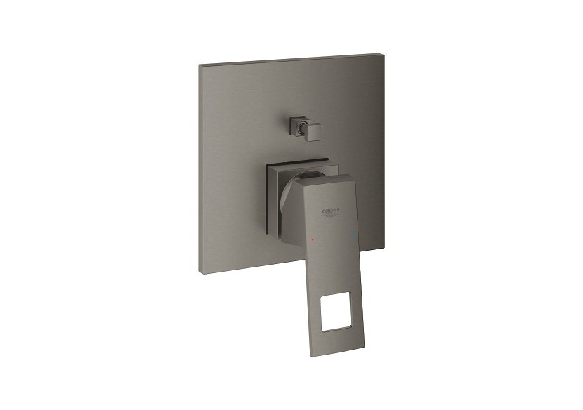 Eurocube mitigeur monocommande 2 sorties avec inverseur Hard Graphite brossé - 24062AL0 - Grohe