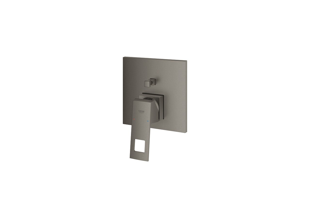 Eurocube mitigeur monocommande 2 sorties avec inverseur Hard Graphite brossé - 24062AL0 - Grohe