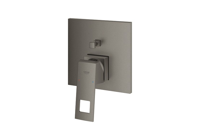 Eurocube mitigeur monocommande 2 sorties avec inverseur Hard Graphite brossé - 24062AL0 - Grohe