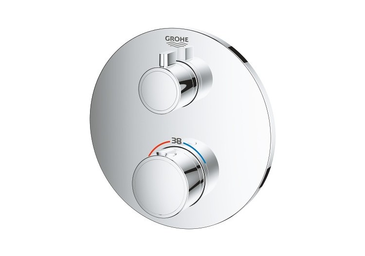 Grohtherm mitigeur thermostatique 1 sortie avec vanne d'arrêt Chromé - 24075000 - Grohe