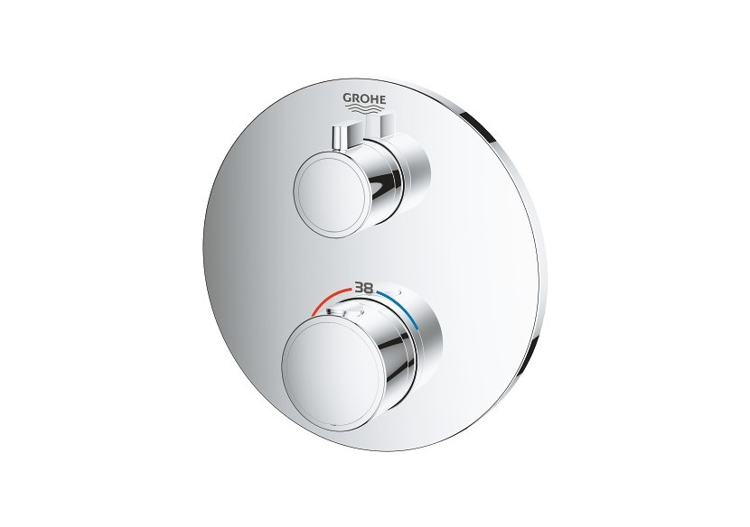 Grohtherm mitigeur thermostatique 1 sortie avec vanne d'arrêt Chromé - 24075000 - Grohe