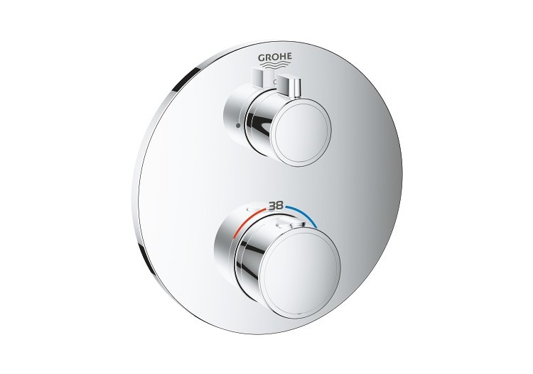 Grohtherm mitigeur thermostatique 1 sortie avec vanne d'arrêt Chromé - 24075000 - Grohe 2