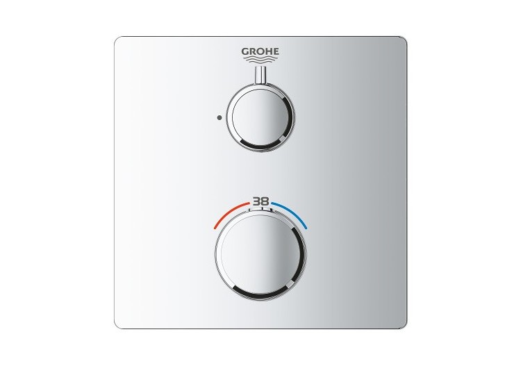 Grohtherm mitigeur thermostatique 1 sortie avec vanne d'arrêt Chromé - 24078000 - Grohe