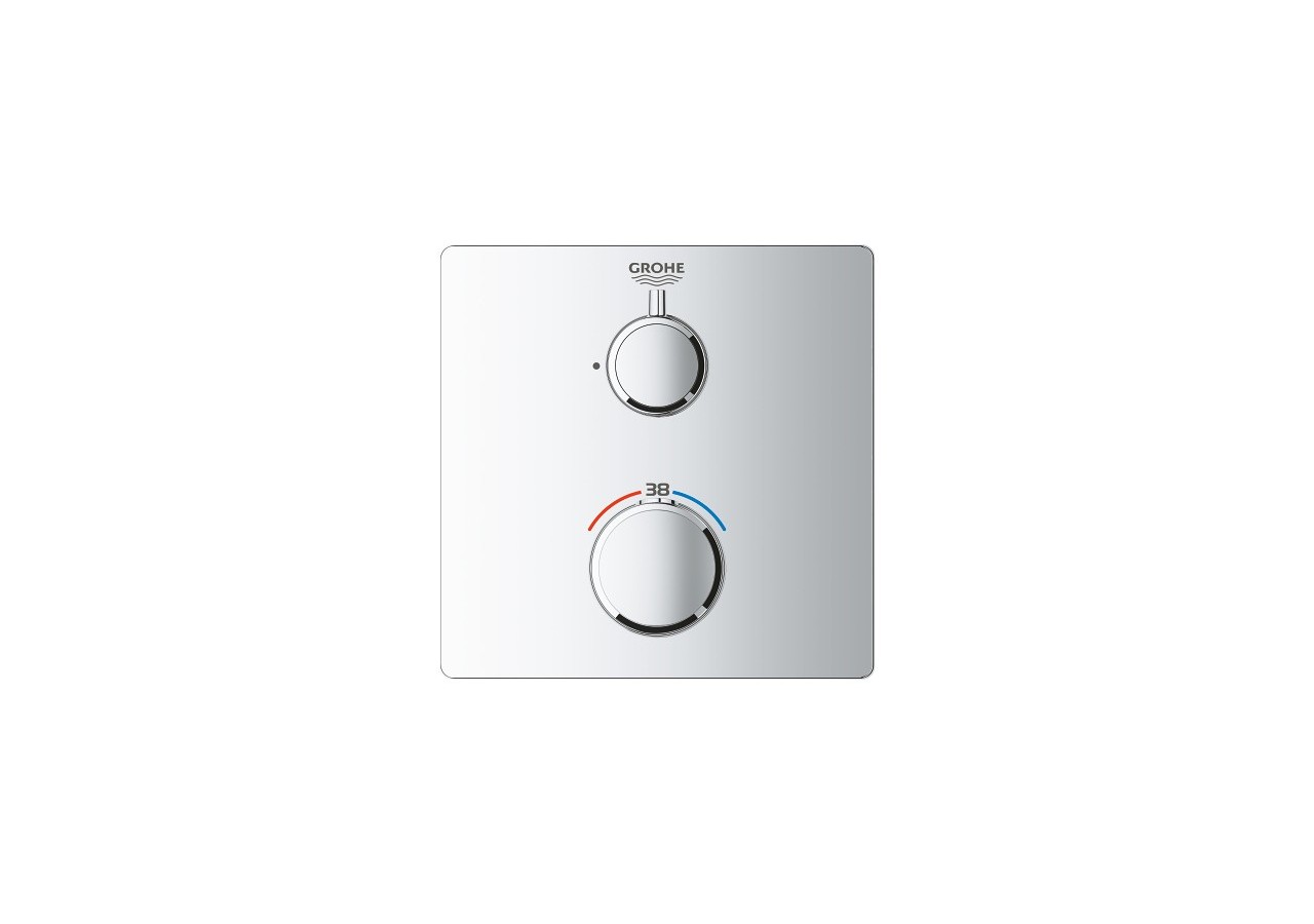 Grohtherm mitigeur thermostatique 1 sortie avec vanne d'arrêt Chromé - 24078000 - Grohe
