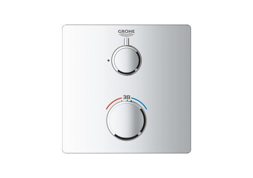 Grohtherm mitigeur thermostatique 1 sortie avec vanne d'arrêt Chromé - 24078000 - Grohe