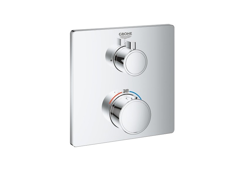 Grohtherm mitigeur thermostatique 1 sortie avec vanne d'arrêt Chromé - 24078000 - Grohe