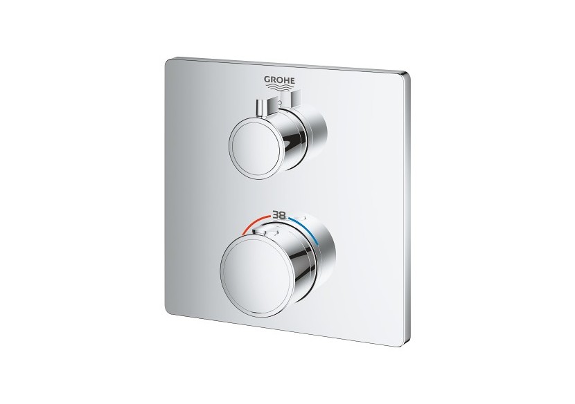 Grohtherm mitigeur thermostatique 1 sortie avec vanne d'arrêt Chromé - 24078000 - Grohe