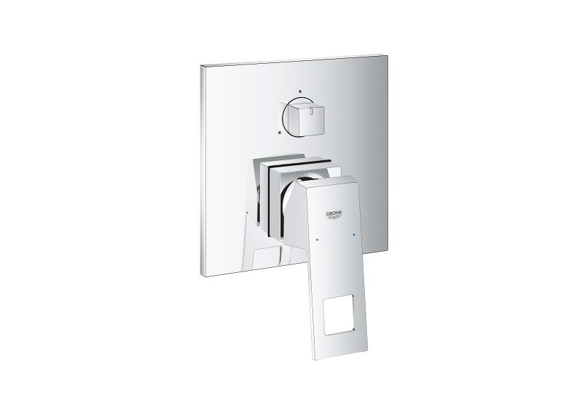 Eurocube mitigeur monocommande 3 sorties avec inverseur Chromé - 24094000 - Grohe
