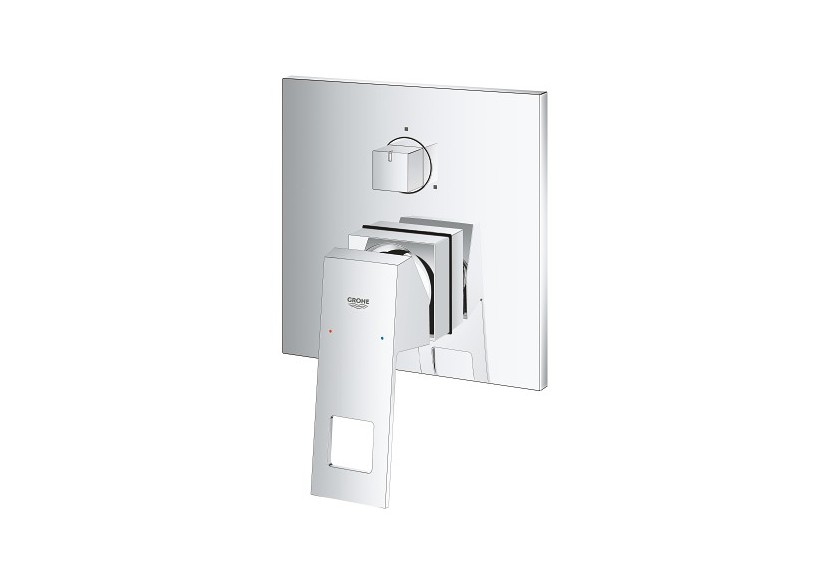 Eurocube mitigeur monocommande 3 sorties avec inverseur Chromé - 24094000 - Grohe