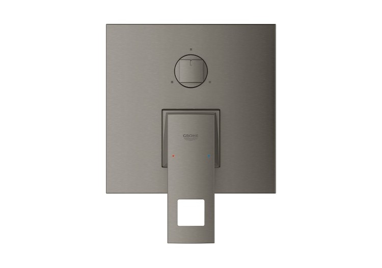 Eurocube mitigeur monocommande 3 sorties avec inverseur Hard Graphite brossé - 24094AL0 - Grohe