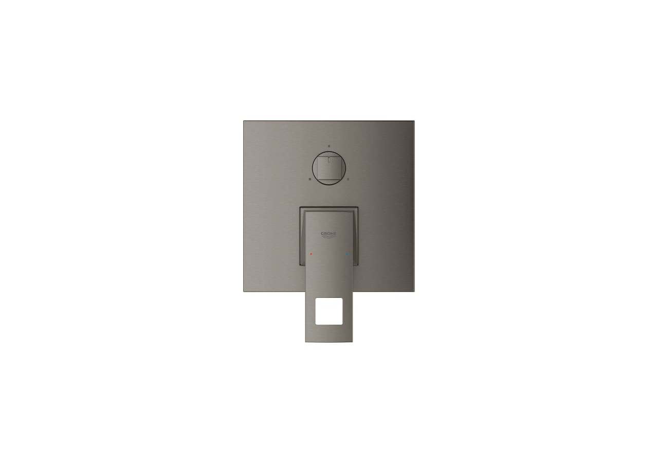 Eurocube mitigeur monocommande 3 sorties avec inverseur Hard Graphite brossé - 24094AL0 - Grohe