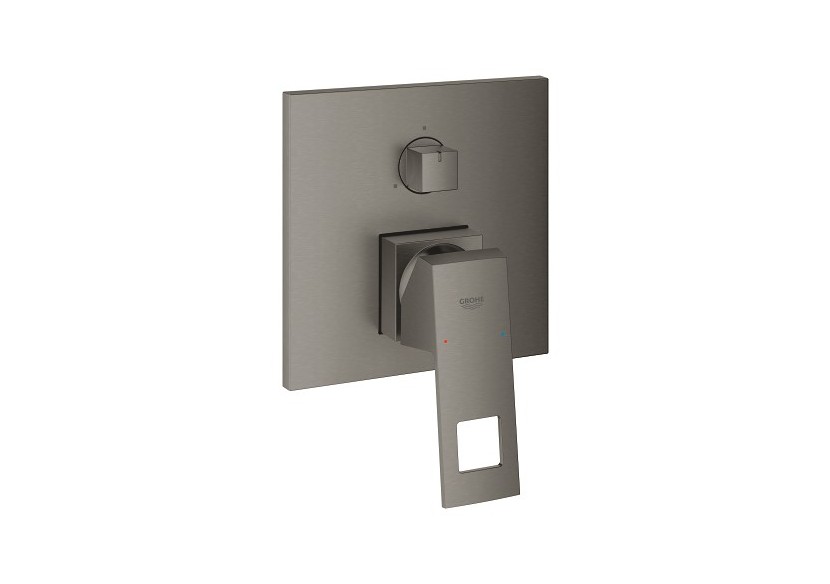 Eurocube mitigeur monocommande 3 sorties avec inverseur Hard Graphite brossé - 24094AL0 - Grohe