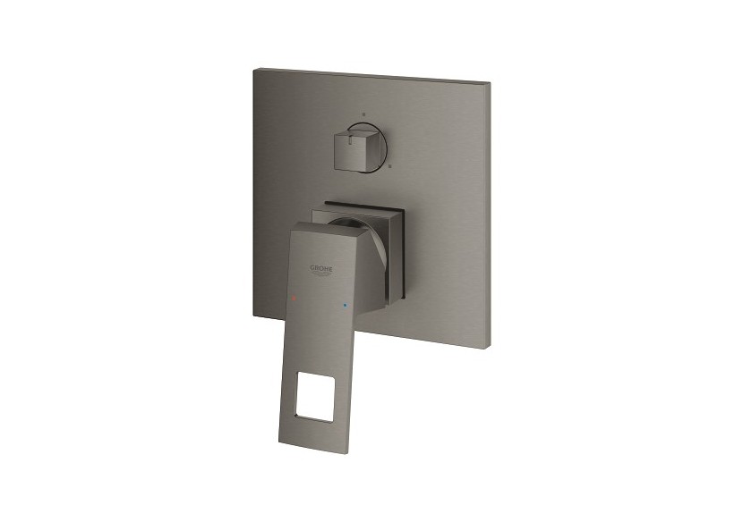 Eurocube mitigeur monocommande 3 sorties avec inverseur Hard Graphite brossé - 24094AL0 - Grohe