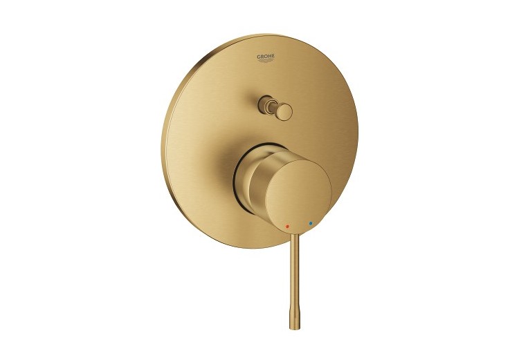 Essence mitigeur monocommande 2 sorties avec inverseur Cool Sunrise brossé - 24167GN1 - Grohe 2