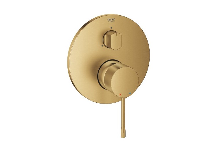 Essence mitigeur monocommande 3 sorties avec inverseur Cool Sunrise brossé - 24169GN1 - Grohe 2