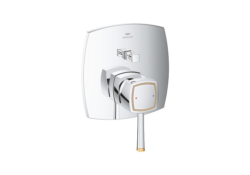 Grandera mitigeur monocommande 2 sorties avec inverseur Chromé/doré - 24260IG0 - Grohe