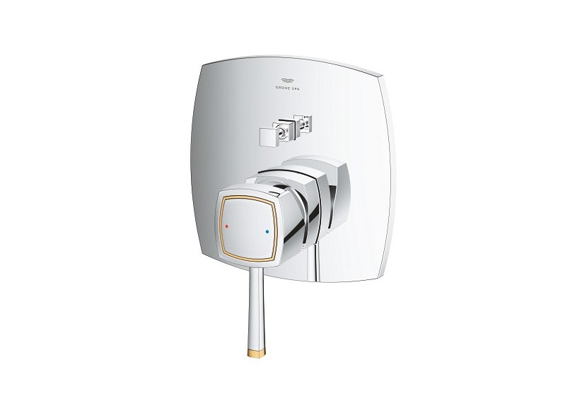 Grandera mitigeur monocommande 2 sorties avec inverseur Chromé/doré - 24260IG0 - Grohe