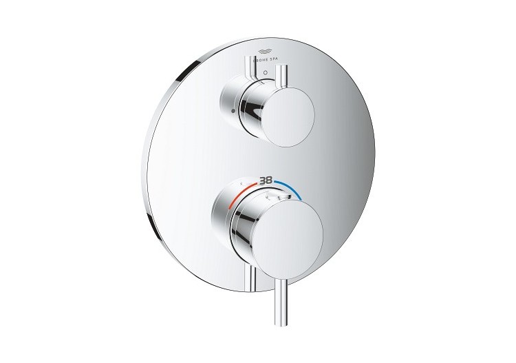 Atrio mitigeur thermostatique 1 sortie avec vanne d'arrêt Chromé - 24357000 - Grohe 2