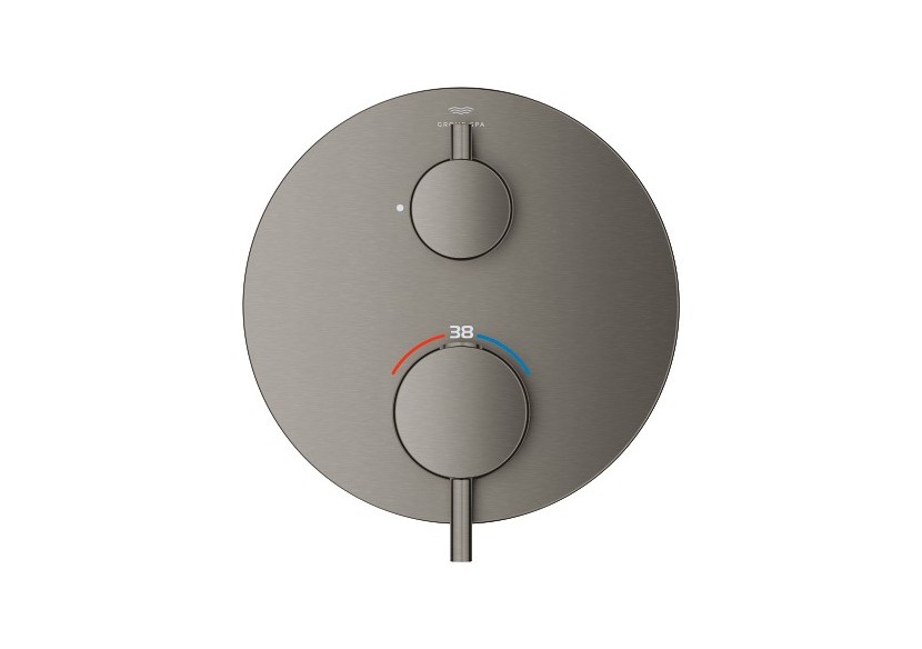 Atrio mitigeur thermostatique 1 sortie avec vanne d'arrêt Hard Graphite brossé - 24357AL0 - Grohe