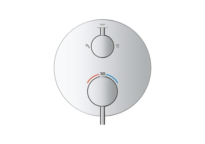 Atrio mitigeur thermostatique 2 sorties avec inverseur douche de tête / douchette Chromé - 24358000 - Grohe