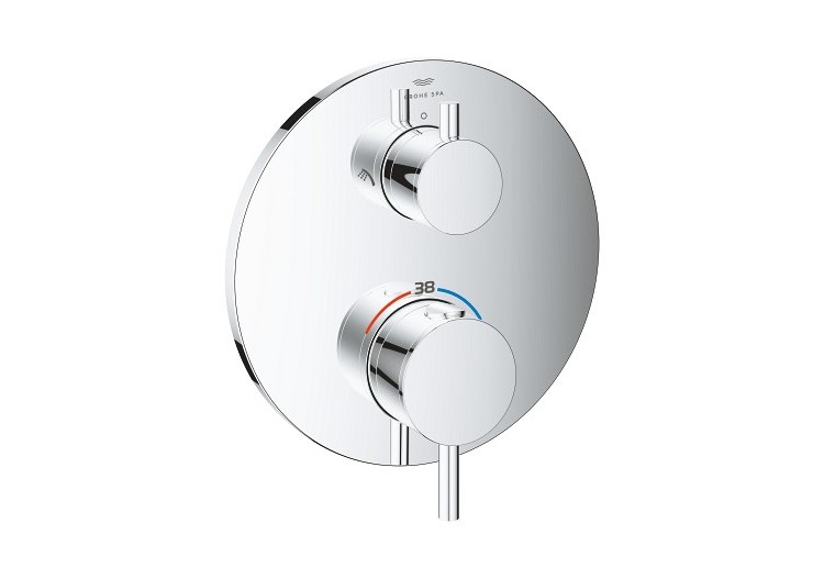 Atrio mitigeur thermostatique 2 sorties avec inverseur douche de tête / douchette Chromé - 24358000 - Grohe 2