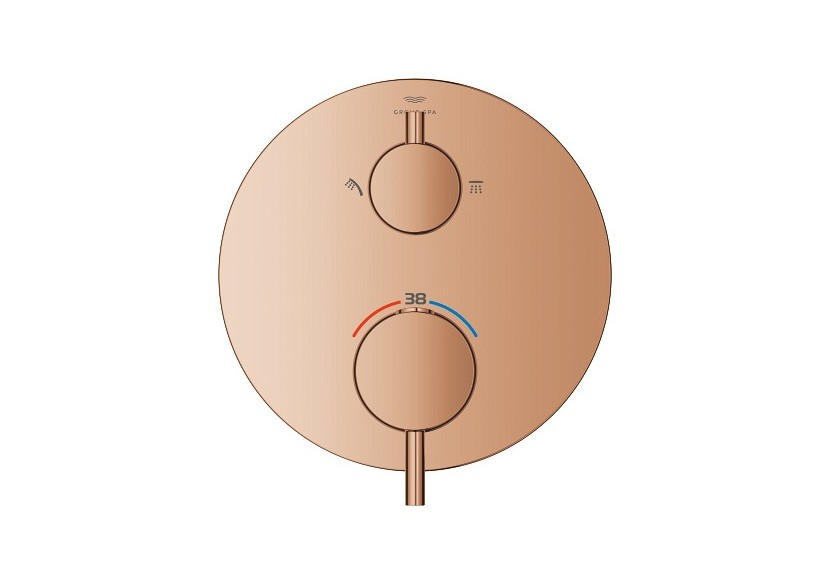 Atrio mitigeur thermostatique 2 sorties avec inverseur douche de tête / douchette Warm Sunset - 24358DA0 - Grohe