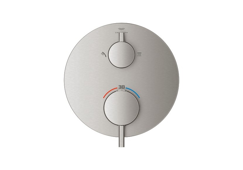 Atrio mitigeur thermostatique 2 sorties avec inverseur douche de tête / douchette Supersteel - 24358DC0 - Grohe