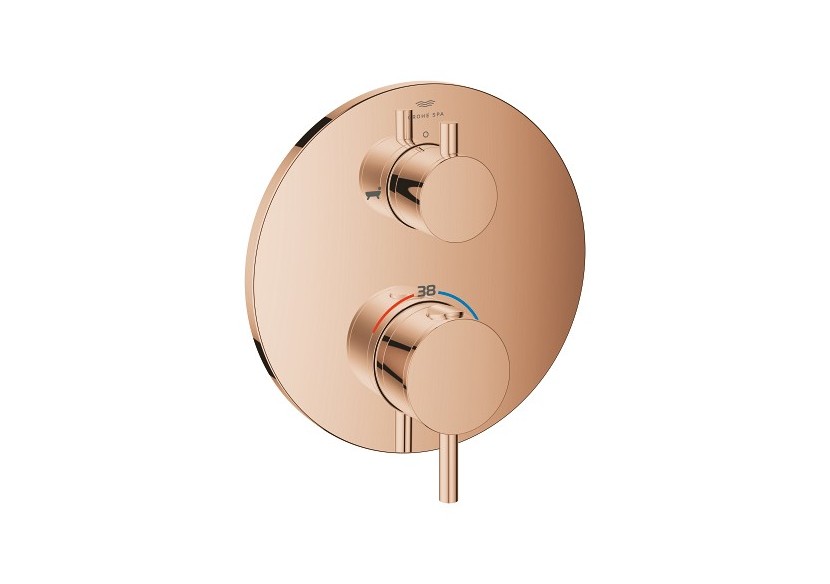 Atrio mitigeur thermostatique 2 sorties bain/douchette à main avec inverseur Warm Sunset - 24359DA0 - Grohe