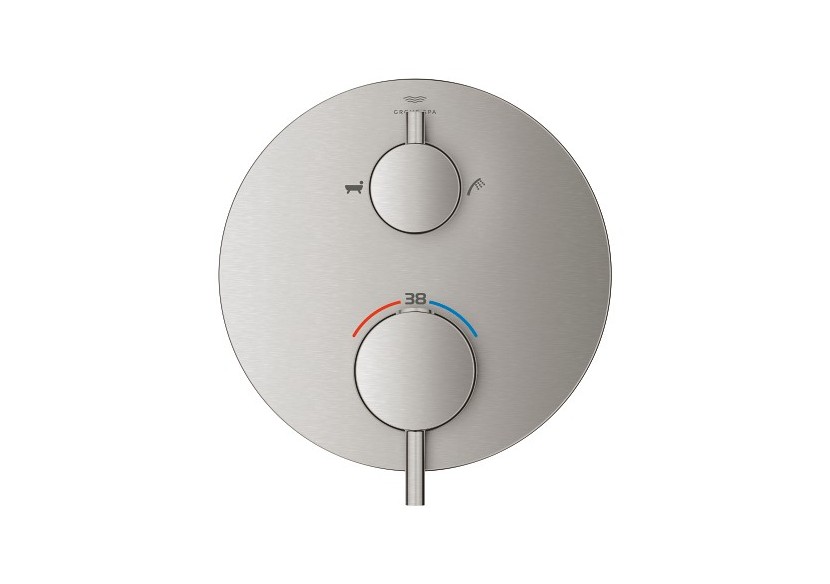 Atrio mitigeur thermostatique 2 sorties bain/douchette à main avec inverseur Supersteel - 24359DC0 - Grohe