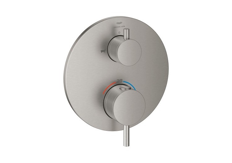 Atrio mitigeur thermostatique 2 sorties bain/douchette à main avec inverseur Supersteel - 24359DC0 - Grohe 2