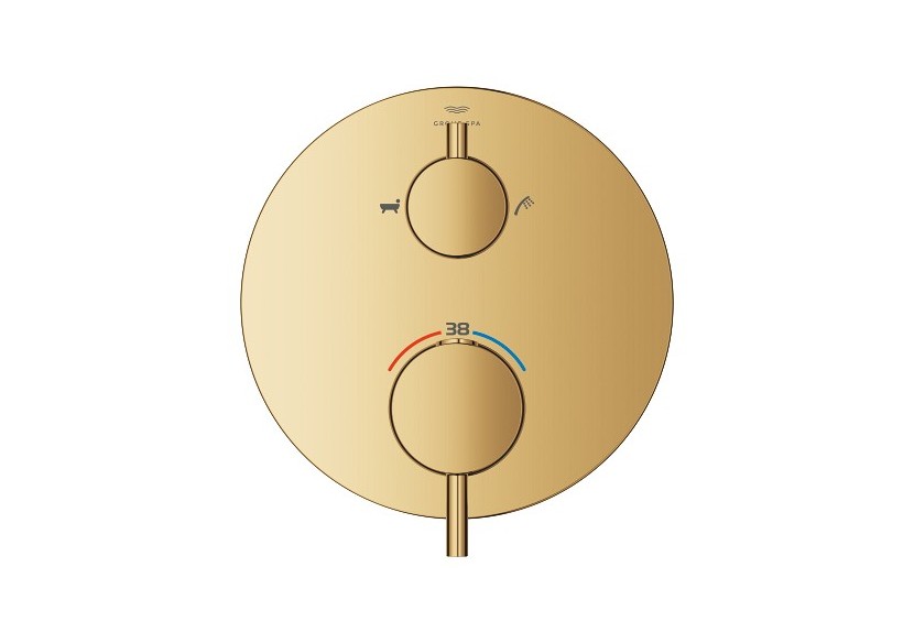 Atrio mitigeur thermostatique 2 sorties bain/douchette à main avec inverseur Cool Sunrise - 24359GL0 - Grohe