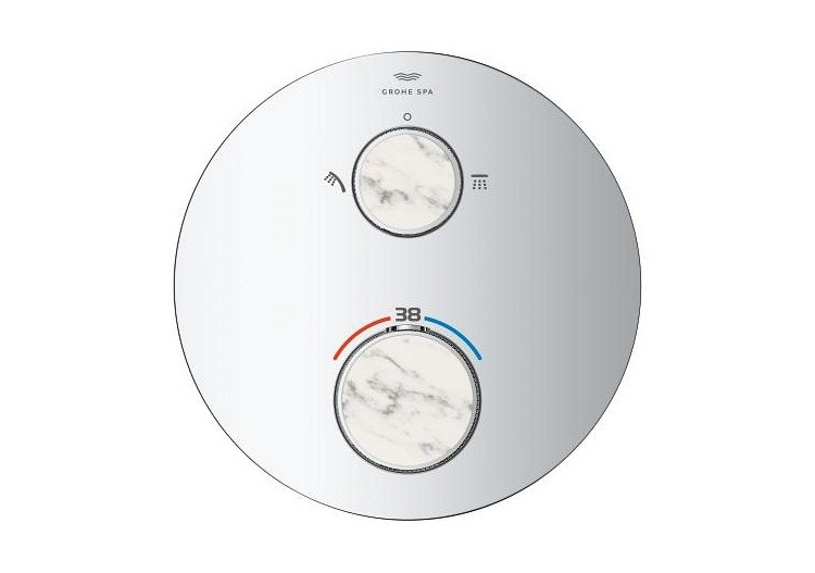 Atrio collection privée mitigeur thermostatique 2 sorties vanne débit + inverseur intégré Chromé - 24396000 - Grohe