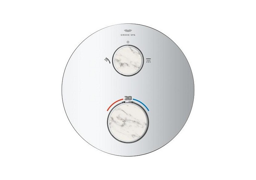 Atrio collection privée mitigeur thermostatique 2 sorties vanne débit + inverseur intégré Chromé - 24396000 - Grohe