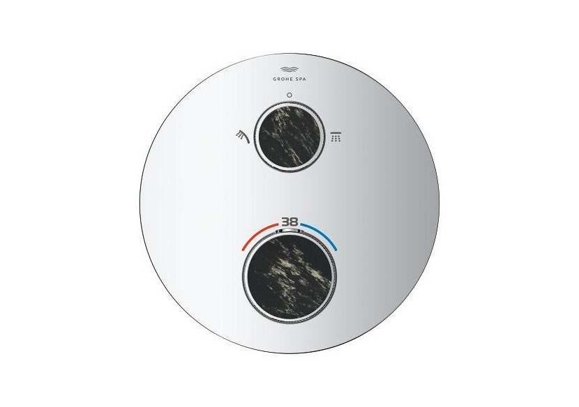 Atrio collection privée mitigeur thermostatique 2 sorties vanne débit + inverseur intégré Chromé - 24396000 - Grohe
