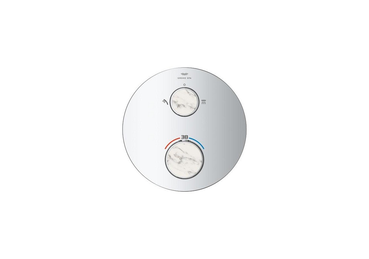 Atrio collection privée mitigeur thermostatique 2 sorties vanne débit + inverseur intégré Chromé - 24396000 - Grohe