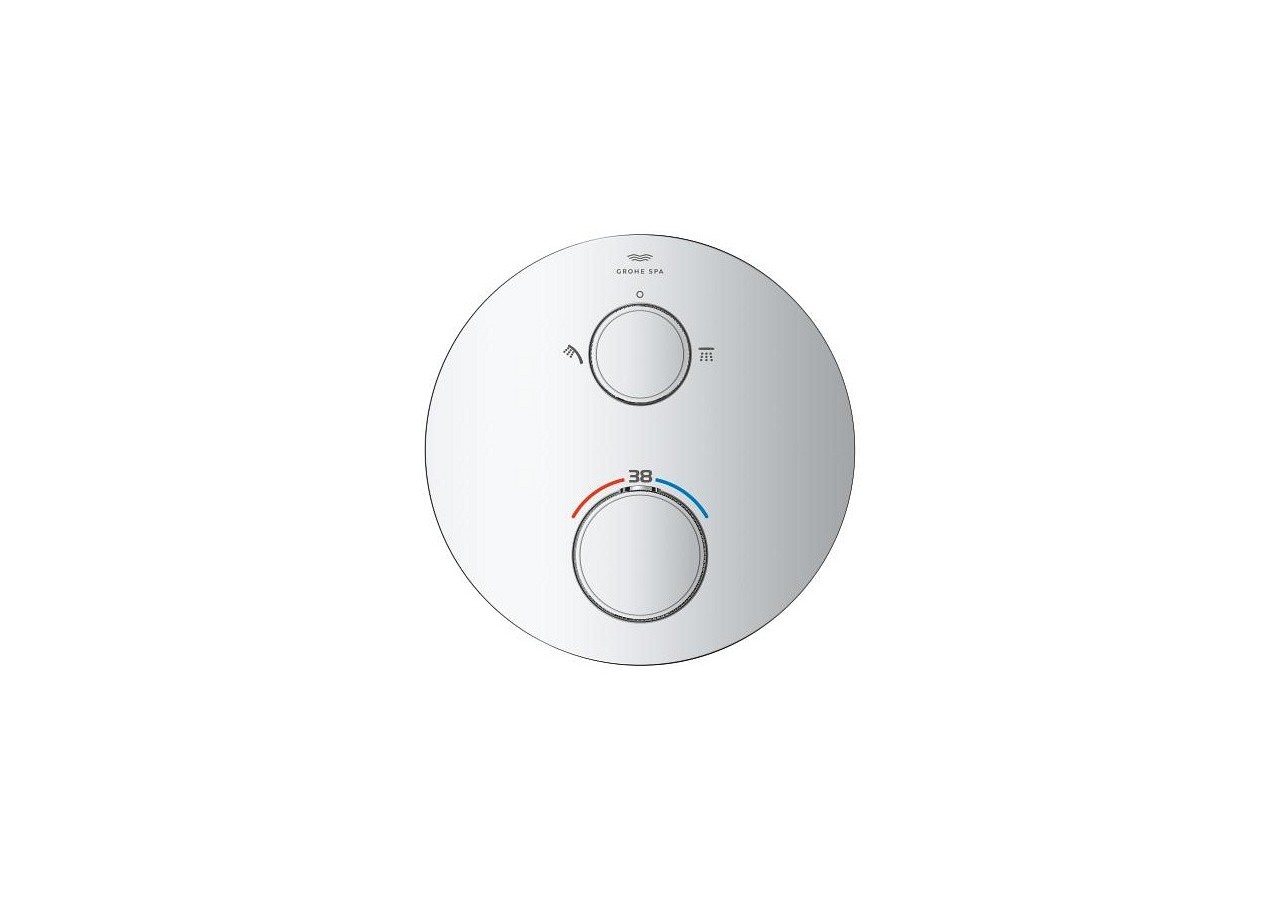 Atrio collection privée mitigeur thermostatique 2 sorties vanne débit + inverseur intégré Chromé - 24396000 - Grohe