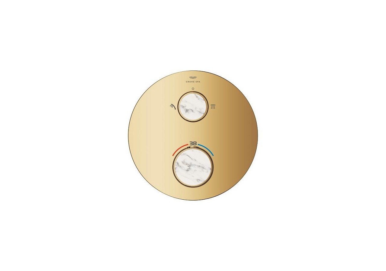 Atrio collection privée mitigeur thermostatique 2 sorties avec vanne débit + inverseur intégré - 24396GL0 - Grohe