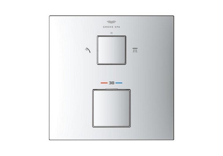 Allure brillant mitigeur thermostatique 2 sorties avec inverseur douche de tête / douchette Chromé - 24428000 - Grohe