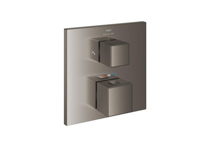 Allure brillant mitigeur thermostatique 2 sorties inverseur douche de tête/douchette Hard Graphite brossé - 24428AL0 - Grohe