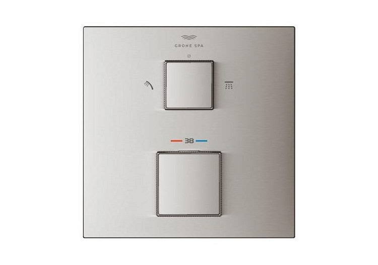 Allure brillant mitigeur thermostatique 2 sorties avec inverseur douche de tête / douchette Supersteel - 24428DC0 - Grohe