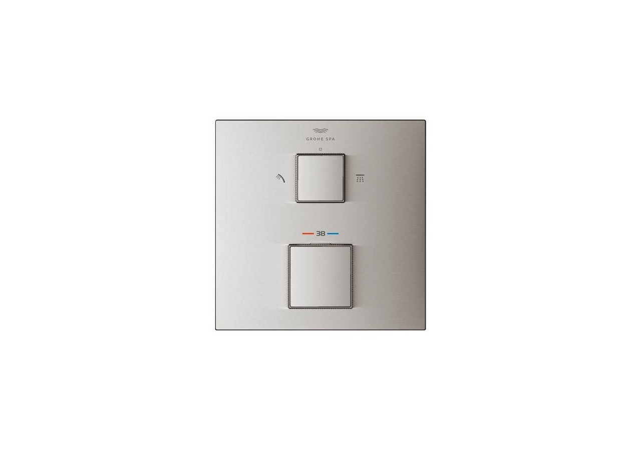 Allure brillant mitigeur thermostatique 2 sorties avec inverseur douche de tête / douchette Supersteel - 24428DC0 - Grohe