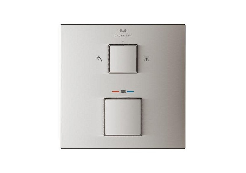 Allure brillant mitigeur thermostatique 2 sorties avec inverseur douche de tête / douchette Supersteel - 24428DC0 - Grohe