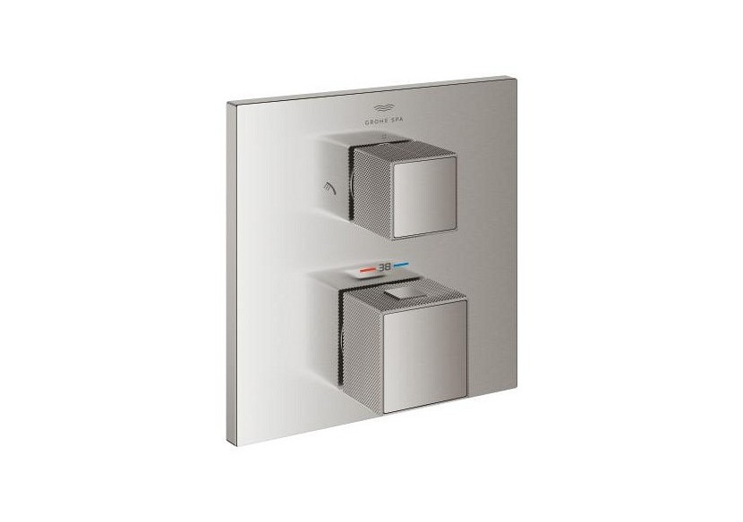 Allure brillant mitigeur thermostatique 2 sorties avec inverseur douche de tête / douchette Supersteel - 24428DC0 - Grohe