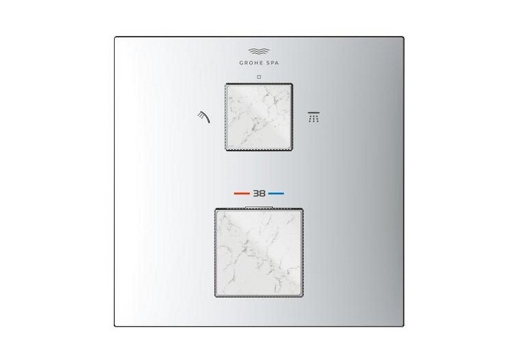Allure brillant mitigeur thermostatique 2 sorties avec inverseur douche de tête / douchette Chromé - 24429000 - Grohe