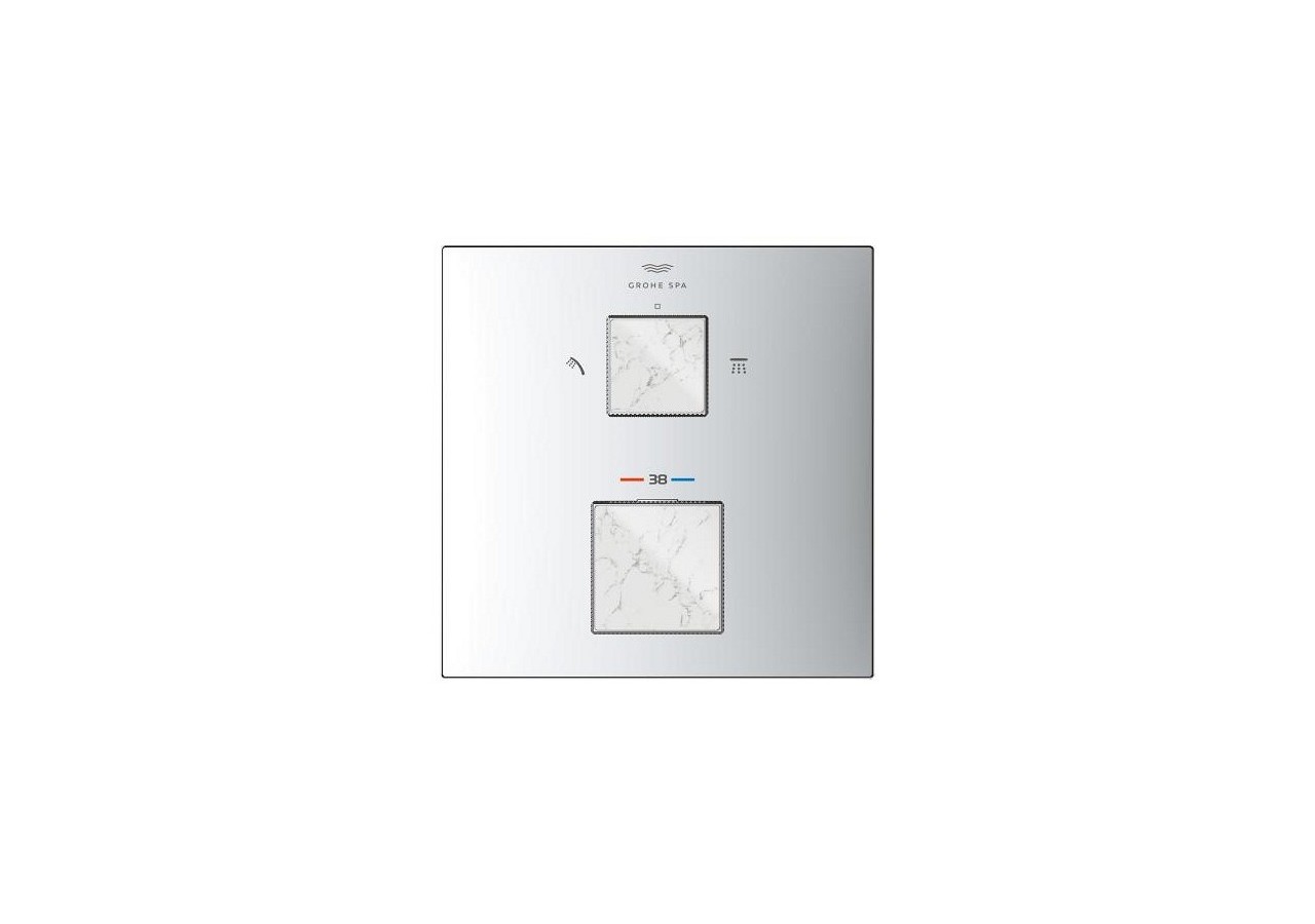Allure brillant mitigeur thermostatique 2 sorties avec inverseur douche de tête / douchette Chromé - 24429000 - Grohe