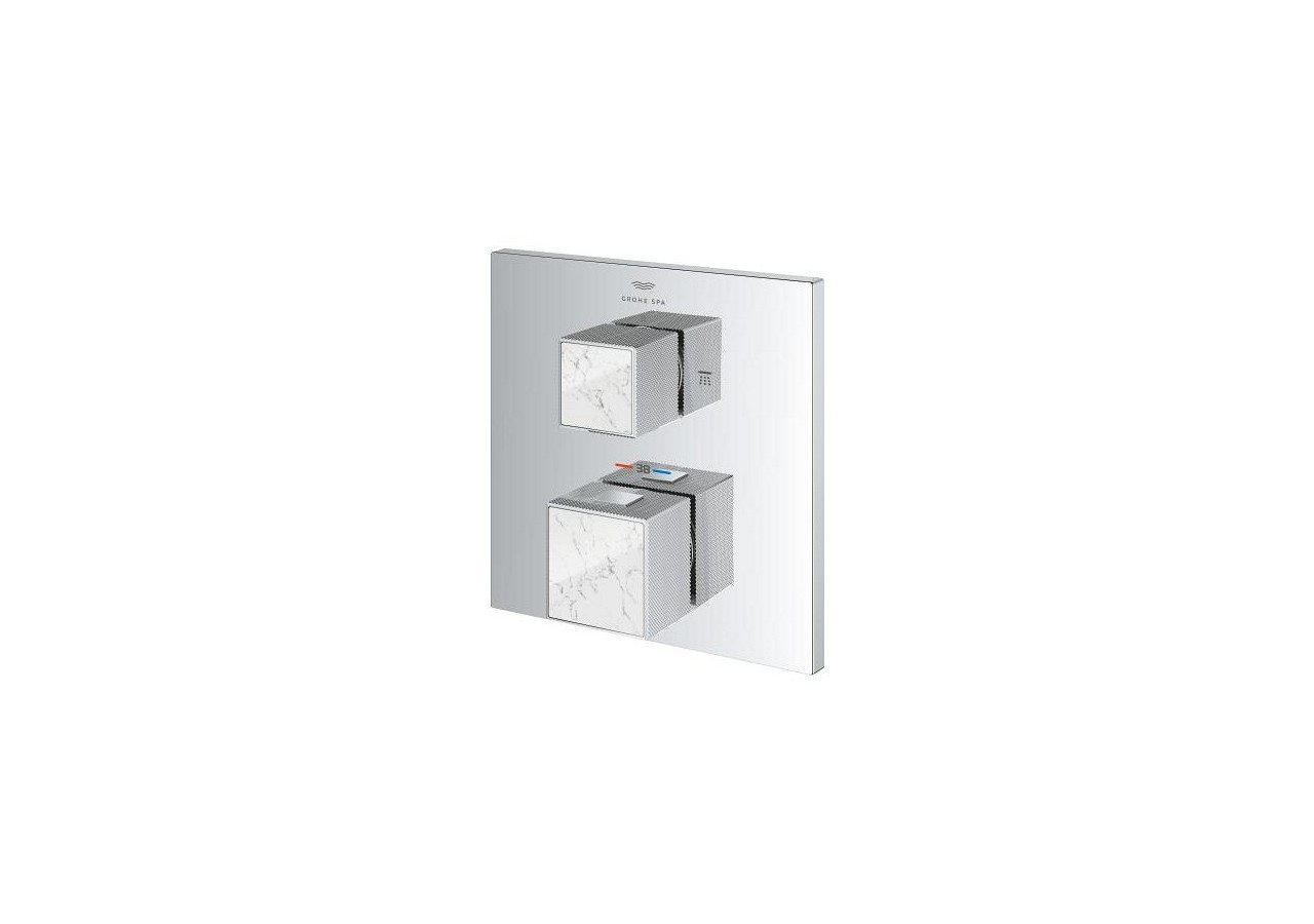 Allure brillant mitigeur thermostatique 2 sorties avec inverseur douche de tête / douchette Chromé - 24429000 - Grohe